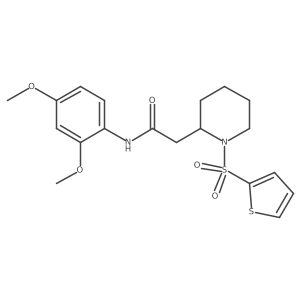 N-(2,4-dimethoxyphenyl)-2-(1-(thiophen-2-ylsulfonyl)piperidin-2-yl)acetamide Structure