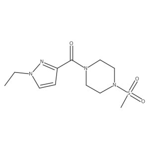 CCn1ccc(C(=O)N2CCN(S(C)(=O)=O)CC2)n1结构式