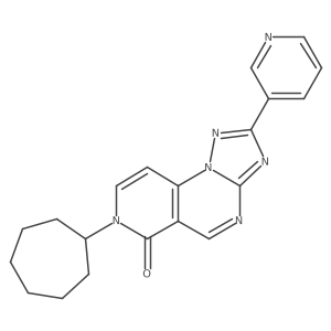 7-cycloheptyl-2-pyridin-3-ylpyrido[3,4-e][1,2,4]triazolo[1,5-a]pyrimidin-6(7H)-one Structure