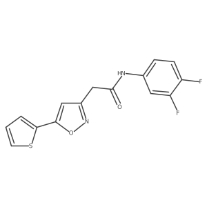 N-(3,4-difluorophenyl)-2-(5-(thiophen-2-yl)isoxazol-3-yl)acetamide结构式