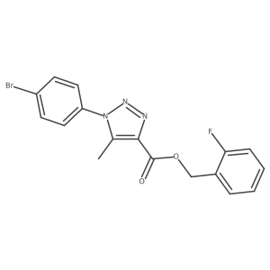 2-fluorobenzyl 1-(4-bromophenyl)-5-methyl-1H-1,2,3-triazole-4-carboxylate结构式