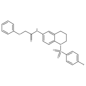 N-[1-(4-fluorobenzenesulfonyl)-1,2,3,4-tetrahydroquinolin-6-yl]-2-phenoxyacetamide结构式