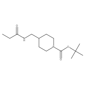 4-(Propionylamino-methyl)-piperidine-1-carboxylic acid tert-butyl ester Structure
