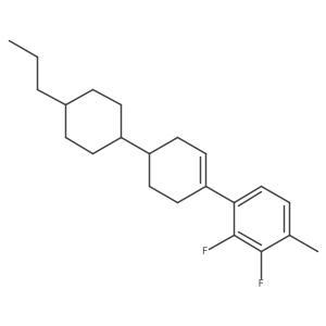 2,3-Difluoro-1-methyl-4-[4-(trans-4-propylcyclohexyl)-1-cyclohexen-1-yl]benzene结构式