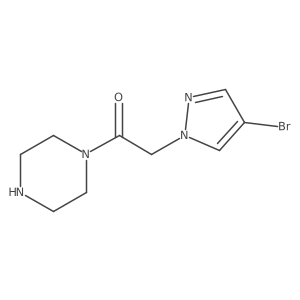 2-(4-bromo-1H-pyrazol-1-yl)-1-(1-piperazinyl)Ethanone结构式