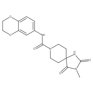 N-(2,3-dihydro-1,4-benzodioxin-6-yl)-3-methyl-2,4-dioxo-1,3,8-triazaspiro[4.5]decane-8-carboxamide结构式