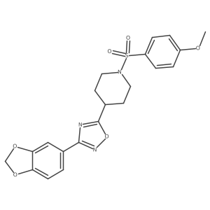 4-[3-(2H-1,3-benzodioxol-5-yl)-1,2,4-oxadiazol-5-yl]-1-(4-methoxybenzenesulfonyl)piperidine结构式