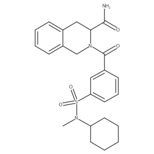2-[3-[(Cyclohexylmethylamino)sulfonyl]benzoyl]-1,2,3,4-tetrahydro-3-isoquinolinecarboxamide结构式