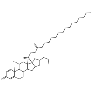 (11I(2),16I+/-)-16,17-[Butylidenebis(oxy)]-11-hydroxy-21-[(1-oxohexadecyl)oxy]pregna-1,4-diene-3,20-dione Structure