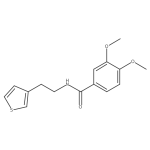3,4-dimethoxy-N-[2-(thiophen-3-yl)ethyl]benzamide结构式