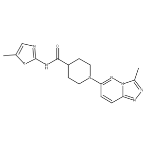 N-(5-methyl-1,3-thiazol-2-yl)-1-(3-methyl[1,2,4]triazolo[4,3-b]pyridazin-6-yl)piperidine-4-carboxamide结构式