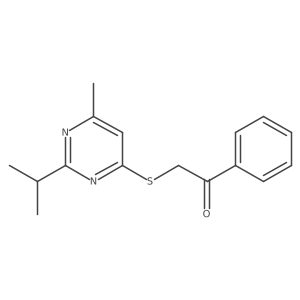 2-{[6-Methyl-2-(propan-2-yl)pyrimidin-4-yl]sulfanyl}-1-phenylethanone Structure