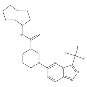 N-cyclooctyl-1-[3-(trifluoromethyl)[1,2,4]triazolo[4,3-b]pyridazin-6-yl]piperidine-3-carboxamide结构式