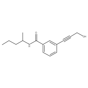 3-(3-Hydroxy-1-propyn-1-yl)-N-(1-methylbutyl)benzamide Structure