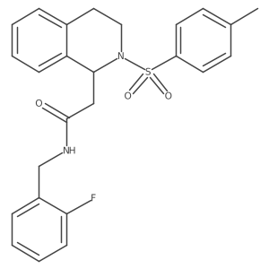 N-(2-fluorobenzyl)-2-{2-[(4-methylphenyl)sulfonyl]-1,2,3,4-tetrahydroisoquinolin-1-yl}acetamide Structure