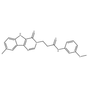3-(8-methyl-4-oxo-4,5-dihydro-3H-pyrimido[5,4-b]indol-3-yl)-N-(3-(methylthio)phenyl)propanamide Structure