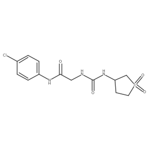 N-(4-chlorophenyl)-N~2~-[(1,1-dioxidotetrahydrothiophen-3-yl)carbamoyl]glycinamide结构式