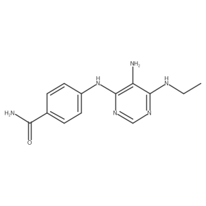4-(5-Amino-6-(ethylamino)pyrimidin-4-ylamino)benzamide Structure