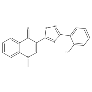 3-[3-(2-bromophenyl)-1,2,4-oxadiazol-5-yl]-1-methylquinolin-4(1H)-one结构式