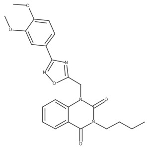 3-butyl-1-((3-(3,4-dimethoxyphenyl)-1,2,4-oxadiazol-5-yl)methyl)quinazoline-2,4(1H,3H)-dione Structure
