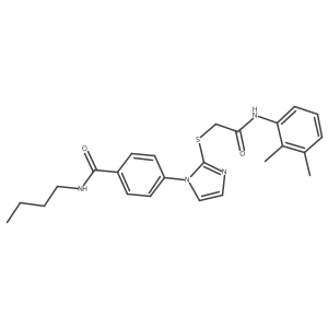 N-butyl-4-(2-((2-((2,3-dimethylphenyl)amino)-2-oxoethyl)thio)-1H-imidazol-1-yl)benzamide Structure