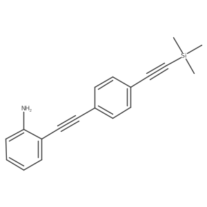 2-[2-[4-[2-(Trimethylsilyl)ethynyl]phenyl]ethynyl]benzenamine结构式