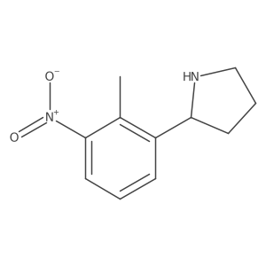 (S)-2-(2-Methyl-3-nitrophenyl)pyrrolidine结构式