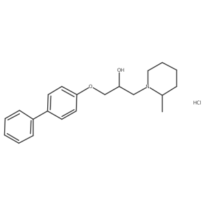 1-([1,1'-Biphenyl]-4-yloxy)-3-(2-methylpiperidin-1-yl)propan-2-ol hydrochloride Structure