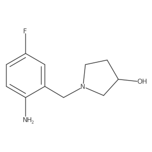 1-(2-Amino-5-fluorobenzyl)-3-pyrrolidinol结构式
