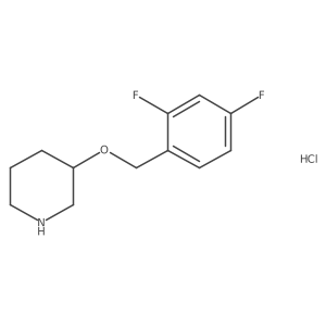3-[(2,4-Difluorobenzyl)oxy]piperidine hydrochloride Structure