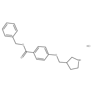 Benzyl 4-(3-pyrrolidinylmethoxy)benzoate hydrochloride Structure