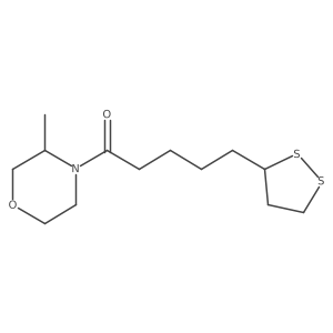 5-(1,2-Dithiolan-3-yl)-1-(3-methylmorpholin-4-yl)pentan-1-one结构式