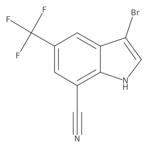 3-bromo-5-(trifluoromethyl)-1H-indole-7-carbonitrile Structure