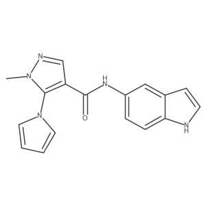 N-(1H-indol-5-yl)-1-methyl-5-(1H-pyrrol-1-yl)-1H-pyrazole-4-carboxamide Structure