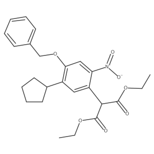 Diethyl 2-(4-(benzyloxy)-5-cyclopentyl-2-nitrophenyl)malonate结构式