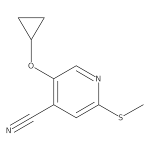 5-Cyclopropoxy-2-(methylthio)isonicotinonitrile Structure
