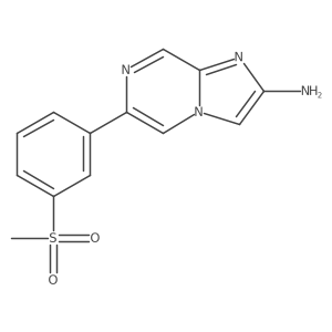 6-(3-(Methylsulfonyl)phenyl)imidazo[1,2-a]pyrazin-2-amine结构式