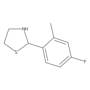 2-(4-Fluoro-2-methylphenyl)thiazolidine结构式