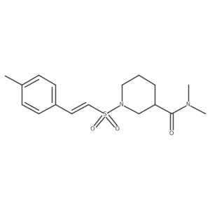 N,N-dimethyl-1-[2-(4-methylphenyl)ethenesulfonyl]piperidine-3-carboxamide Structure