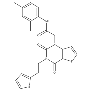 N-(2,4-dimethylphenyl)-2-{2,4-dioxo-3-[2-(thiophen-2-yl)ethyl]-1H,2H,3H,4H-thieno[3,2-d]pyrimidin-1-yl}acetamide结构式