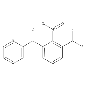 2-(3-(Difluoromethyl)-2-nitrobenzoyl)pyridine Structure