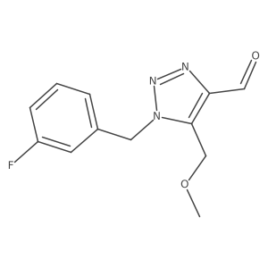 1-[(3-fluorophenyl)methyl]-5-(methoxymethyl)-1H-1,2,3-triazole-4-carbaldehyde结构式