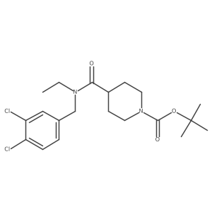 tert-Butyl 4-((3,4-dichlorobenzyl)(ethyl)carbamoyl)piperidine-1-carboxylate Structure