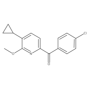 (4-Chlorophenyl)(5-cyclopropyl-6-methoxy-2-pyridinyl)methanone结构式