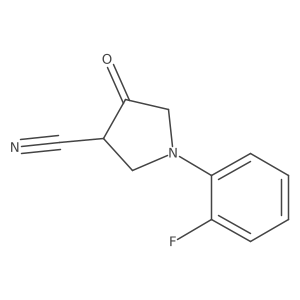 1-(2-Fluorophenyl)-4-oxopyrrolidine-3-carbonitrile结构式