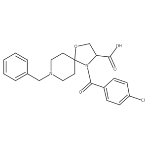 8-Benzyl-4-(4-chlorobenzoyl)-1-oxa-4,8-diazaspiro[4.5]decane-3-carboxylic acid Structure