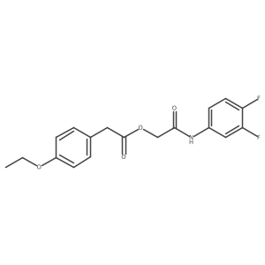 2-[(3,4-Difluorophenyl)amino]-2-oxoethyl (4-ethoxyphenyl)acetate结构式