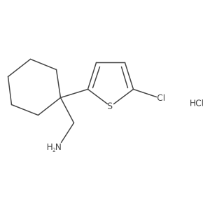 ([1-(5-Chloro-2-thienyl)cyclohexyl]methyl)amine hydrochloride结构式