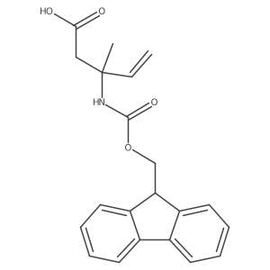 N-Fmoc-(+/-)-3-amino-3-methylpent-4-enoic acid结构式