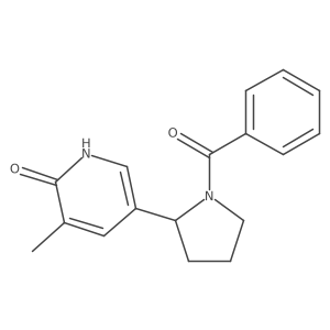 5-(1-Benzoylpyrrolidin-2-yl)-3-methylpyridin-2(1H)-one结构式